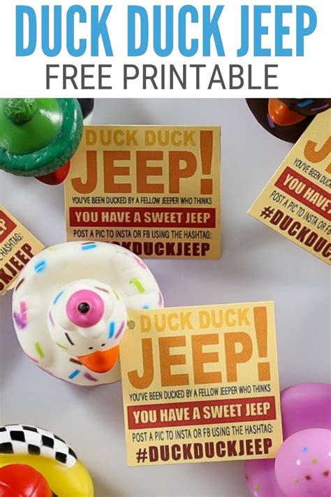 Free Printable Jeep Duck Tags